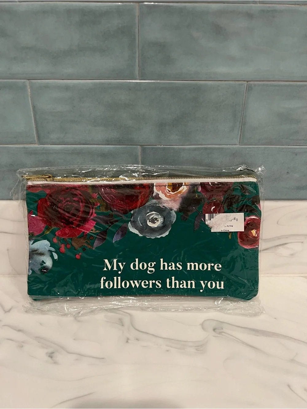 New Cosmetic Bag “my dog has more followers than you”